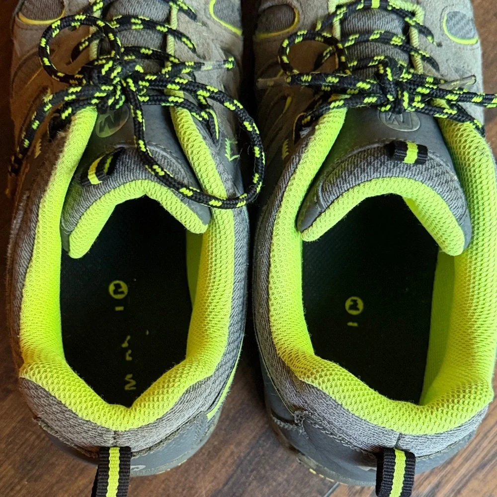 Merrell Kids' Grey and Neon Green Trail Shoes